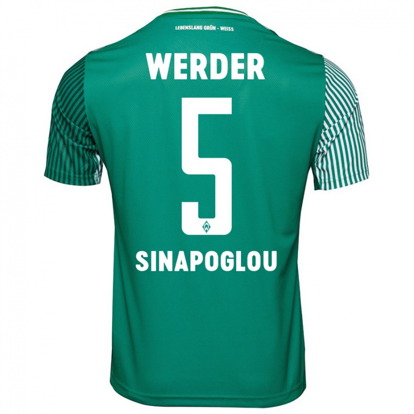 Kvinder Oguzcan Sinapoglou #5 Grøn Hjemmebane Spillertrøjer 2023/24 Trøje T-Shirt