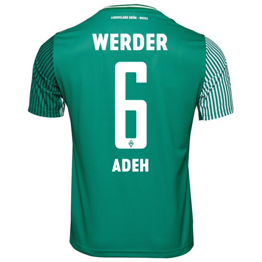 Kvinder Wesley Adeh #6 Grøn Hjemmebane Spillertrøjer 2023/24 Trøje T-Shirt