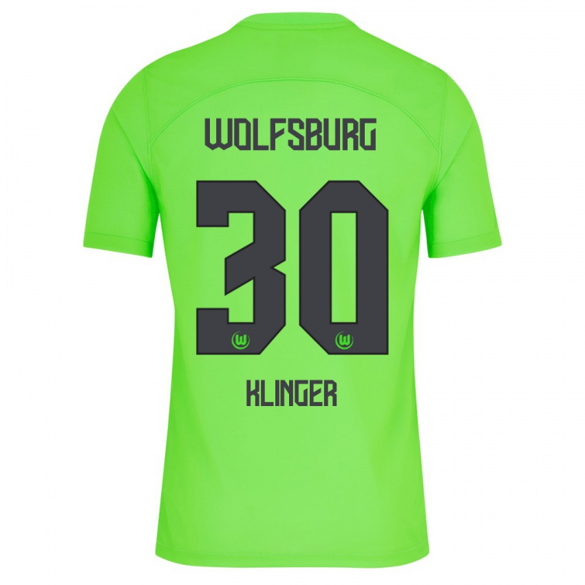 Kvinder Niklas Klinger #30 Grøn Hjemmebane Spillertrøjer 2023/24 Trøje T-Shirt