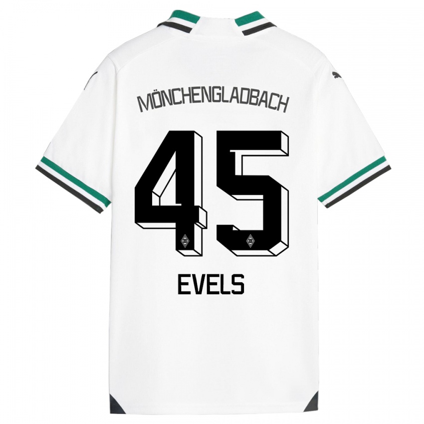 Kvinder Emily Evels #45 Hvid Grøn Hjemmebane Spillertrøjer 2023/24 Trøje T-Shirt