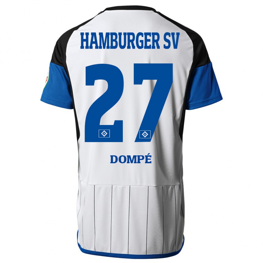 Kvinder Jean-Luc Dompé #27 Hvid Hjemmebane Spillertrøjer 2023/24 Trøje T-Shirt
