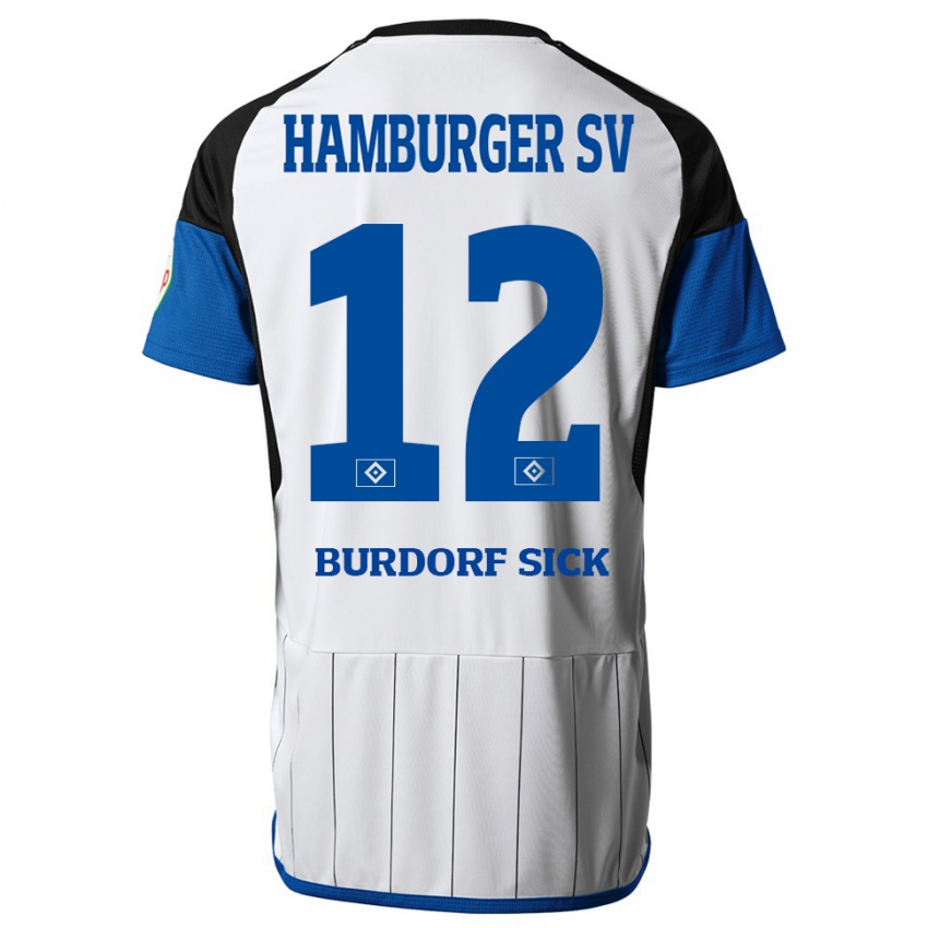 Kvinder Emma Burdorf-Sick #12 Hvid Hjemmebane Spillertrøjer 2023/24 Trøje T-Shirt