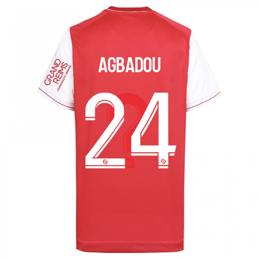 Kvinder Emmanuel Agbadou #24 Rød Hjemmebane Spillertrøjer 2023/24 Trøje T-Shirt