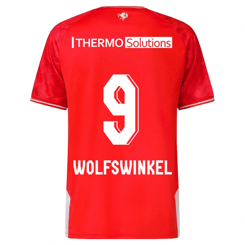 Kvinder Ricky Van Wolfswinkel #9 Rød Hjemmebane Spillertrøjer 2023/24 Trøje T-Shirt