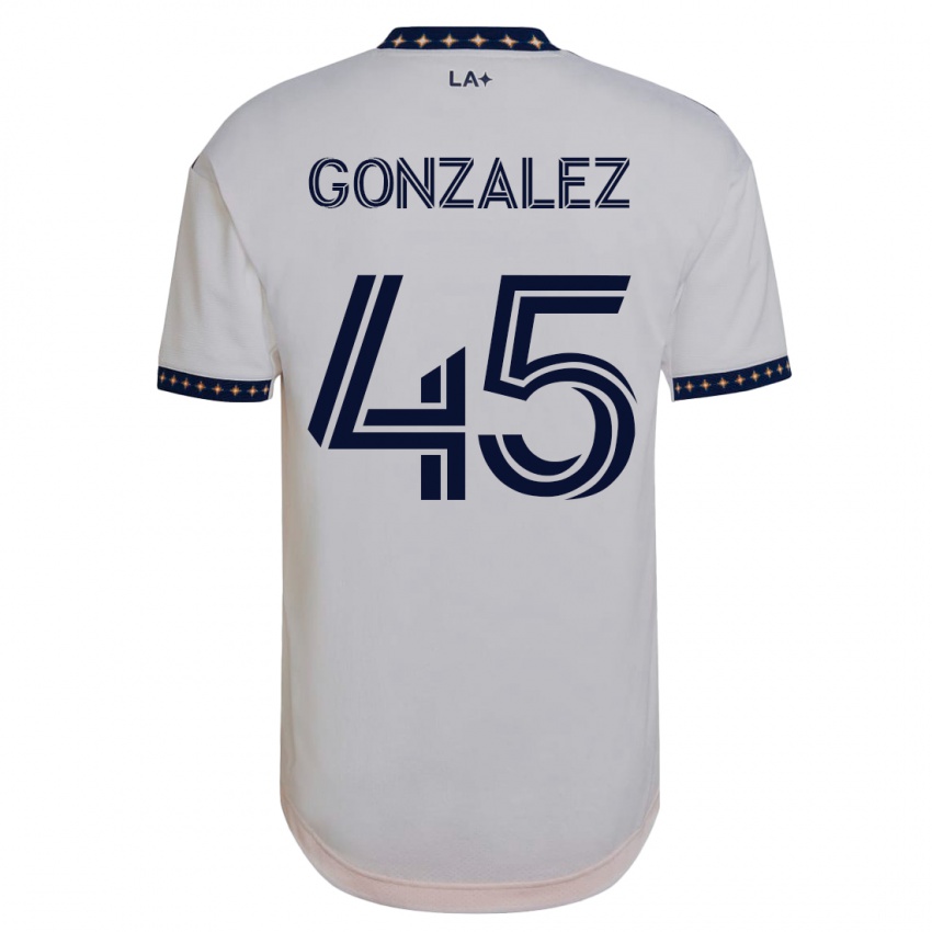 Kvinder Adrián González #45 Hvid Hjemmebane Spillertrøjer 2023/24 Trøje T-Shirt