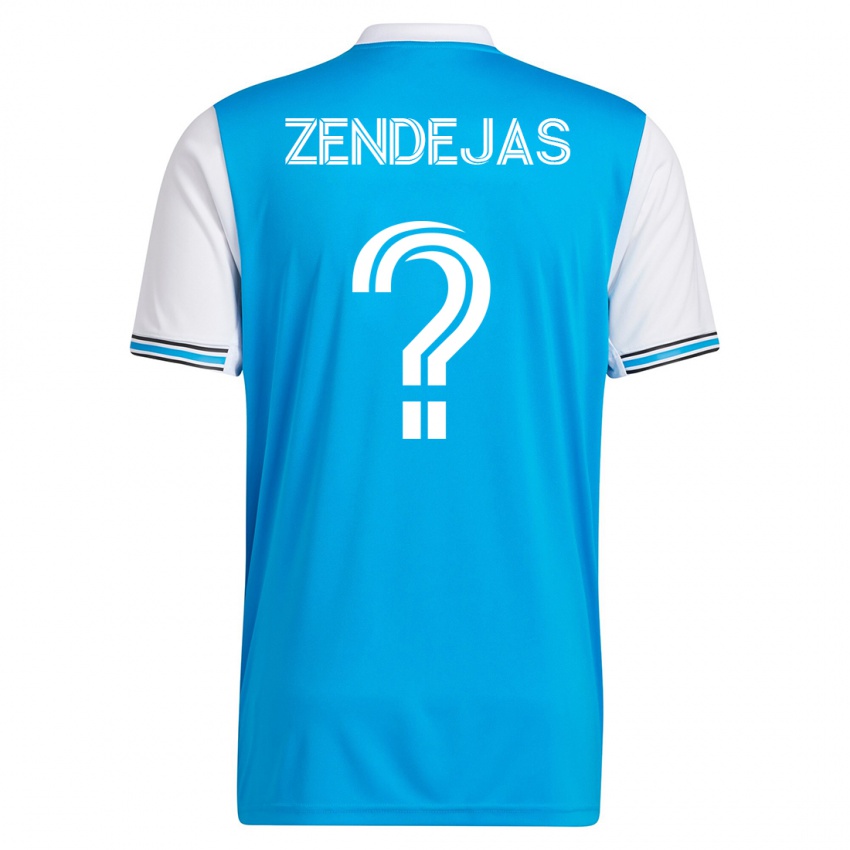 Kvinder Adrián Zendejas #0 Blå Hjemmebane Spillertrøjer 2023/24 Trøje T-Shirt