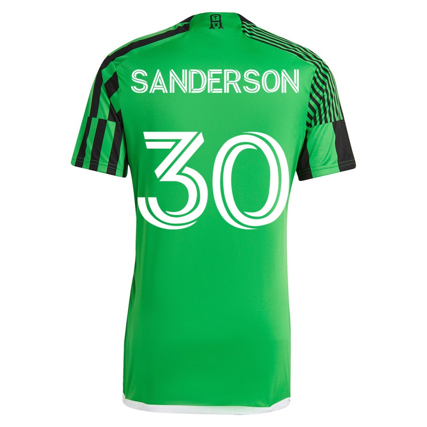 Kvinder Spencer Sanderson #30 Grøn Sort Hjemmebane Spillertrøjer 2023/24 Trøje T-Shirt