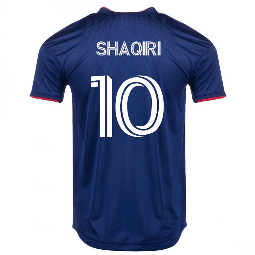 Kvinder Xherdan Shaqiri #10 Flåde Hjemmebane Spillertrøjer 2023/24 Trøje T-Shirt