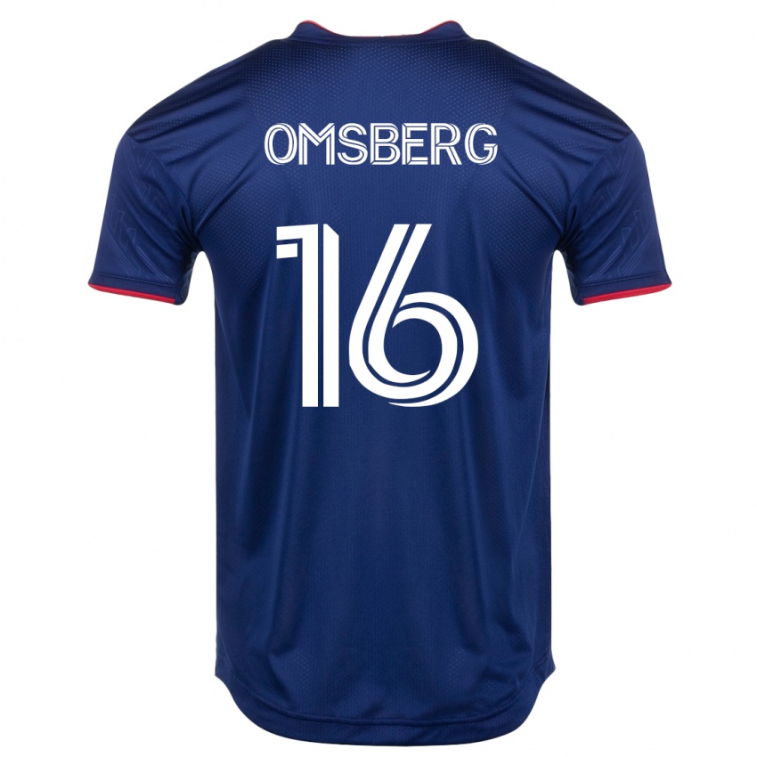 Kvinder Wyatt Omsberg #16 Flåde Hjemmebane Spillertrøjer 2023/24 Trøje T-Shirt