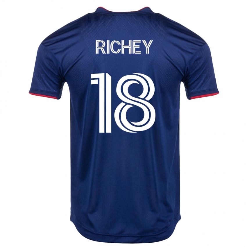 Kvinder Spencer Richey #18 Flåde Hjemmebane Spillertrøjer 2023/24 Trøje T-Shirt