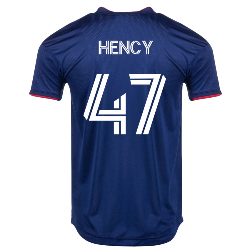 Kvinder Billy Hency #47 Flåde Hjemmebane Spillertrøjer 2023/24 Trøje T-Shirt