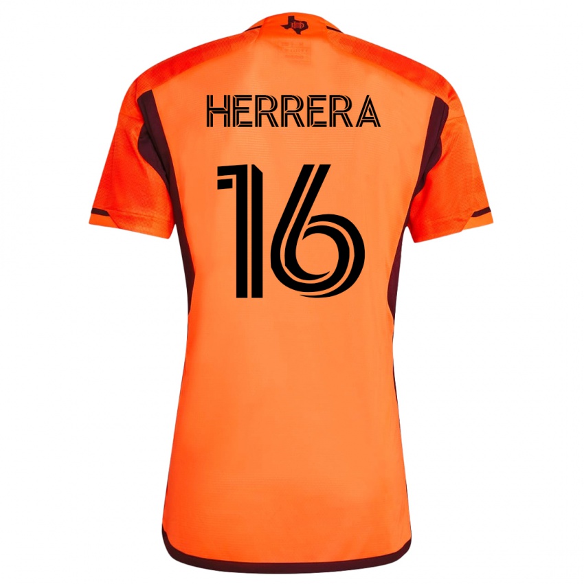 Kvinder Hector Herrera #16 Appelsin Hjemmebane Spillertrøjer 2023/24 Trøje T-Shirt
