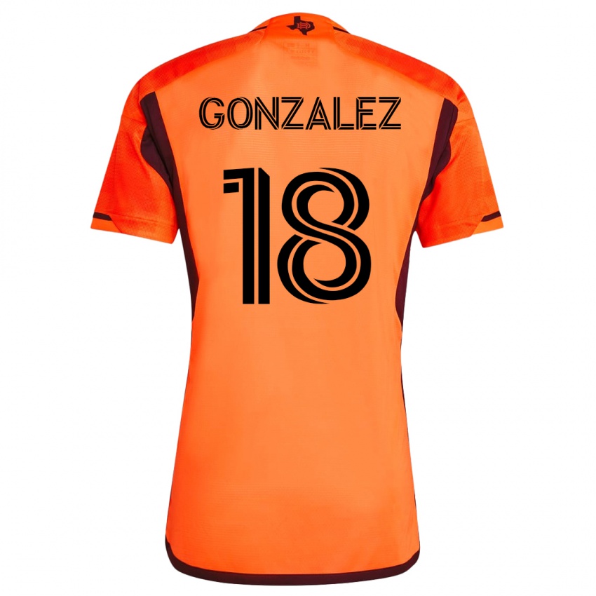 Kvinder Diego Gonzalez #18 Appelsin Hjemmebane Spillertrøjer 2023/24 Trøje T-Shirt