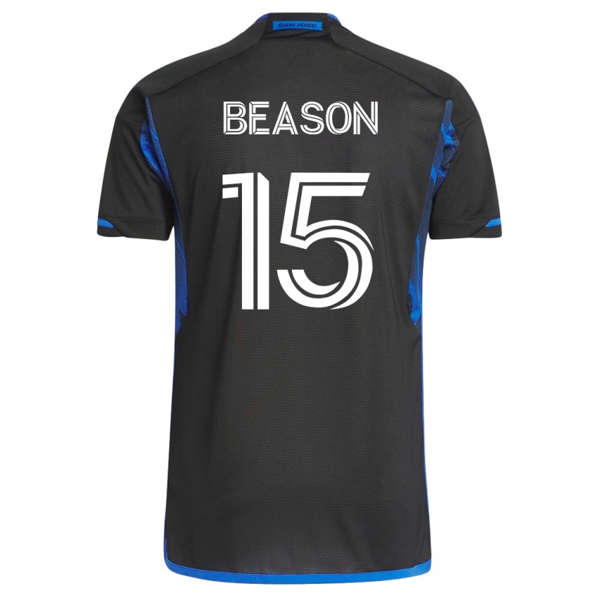 Kvinder Tanner Beason #15 Blå Sort Hjemmebane Spillertrøjer 2023/24 Trøje T-Shirt