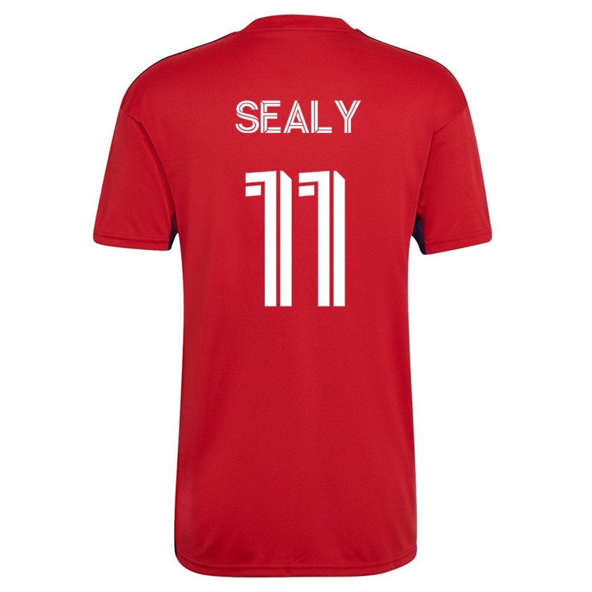 Kvinder Dante Sealy #11 Rød Hjemmebane Spillertrøjer 2023/24 Trøje T-Shirt