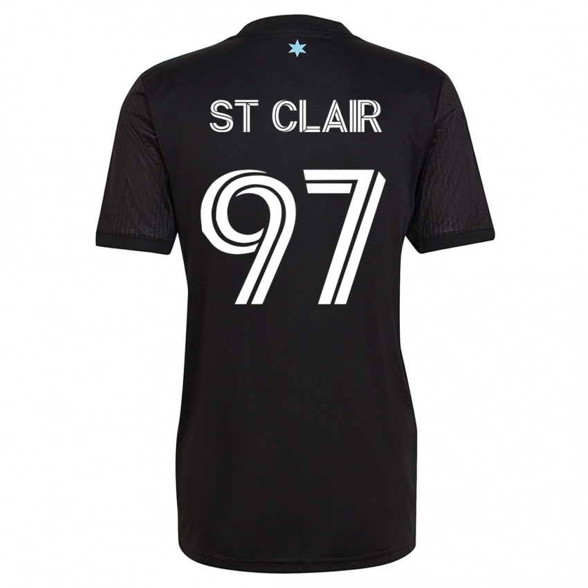 Kvinder Dayne St. Clair #97 Sort Hjemmebane Spillertrøjer 2023/24 Trøje T-Shirt