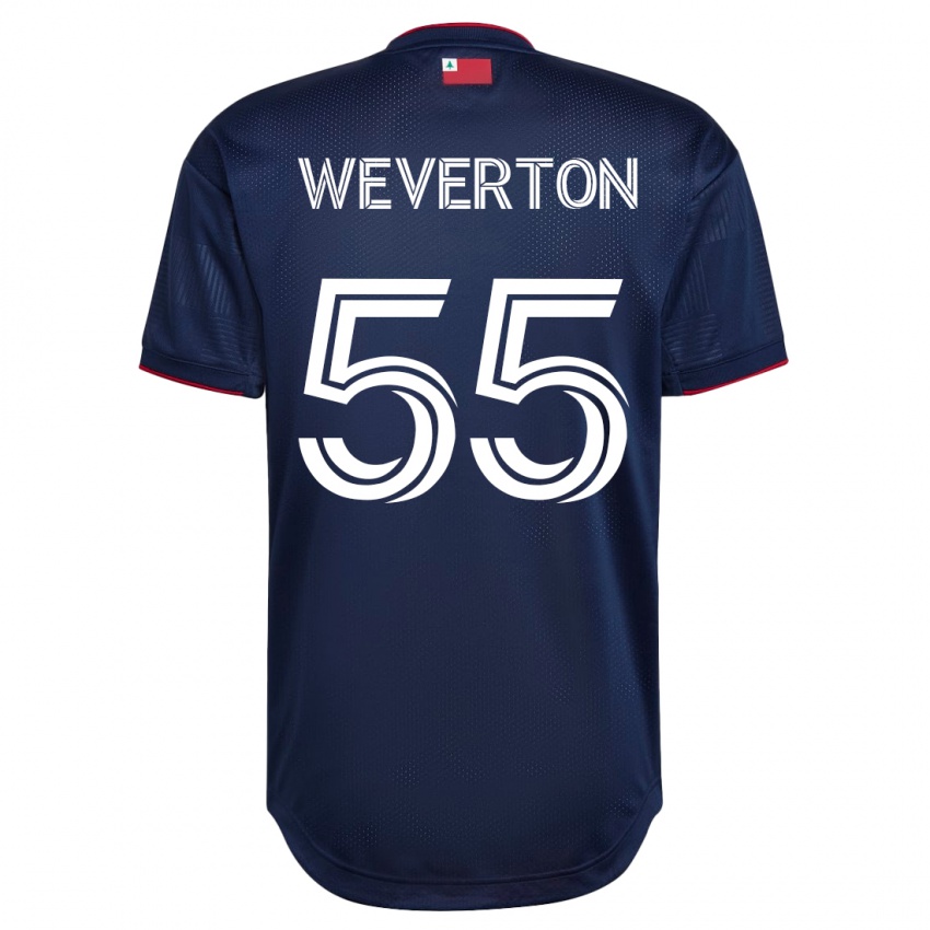 Kvinder Weverton #55 Flåde Hjemmebane Spillertrøjer 2023/24 Trøje T-Shirt