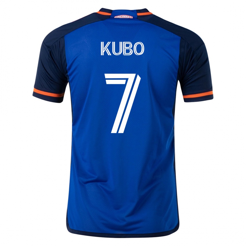 Kvinder Yuya Kubo #7 Blå Hjemmebane Spillertrøjer 2023/24 Trøje T-Shirt