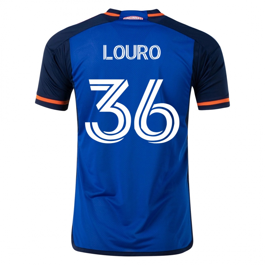 Kvinder Evan Louro #36 Blå Hjemmebane Spillertrøjer 2023/24 Trøje T-Shirt