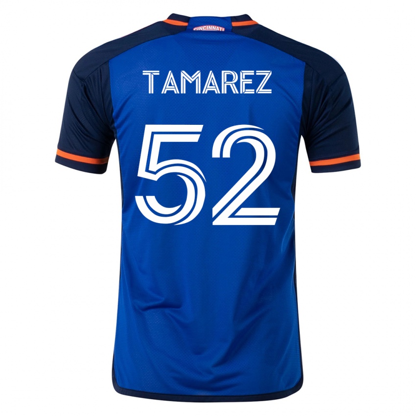Kvinder Lucas Tamarez #52 Blå Hjemmebane Spillertrøjer 2023/24 Trøje T-Shirt