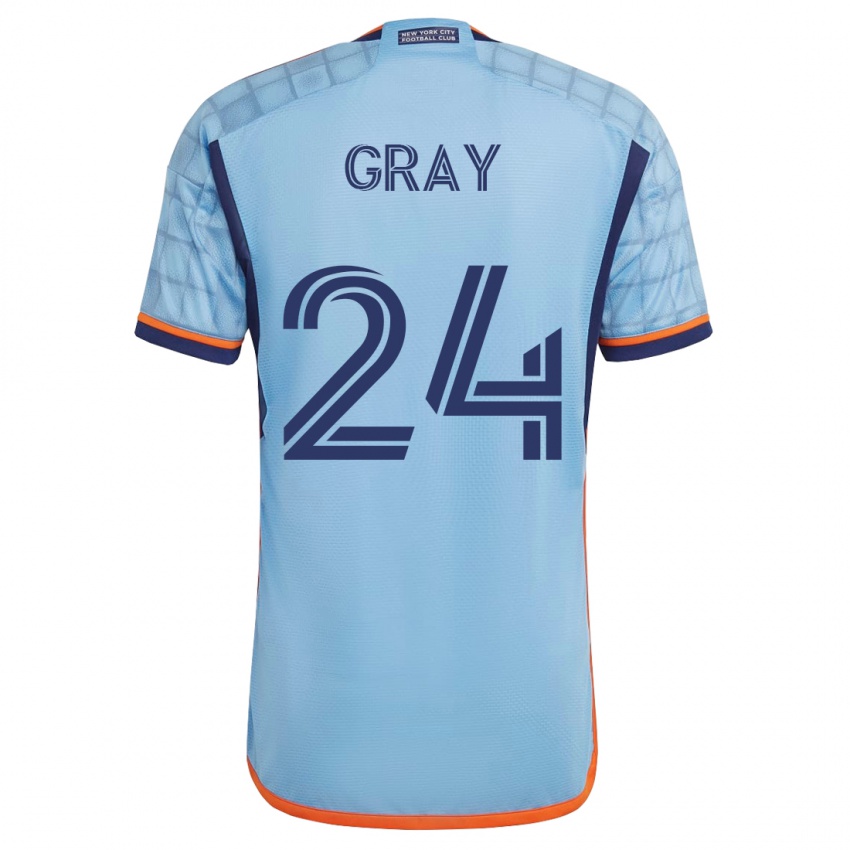 Kvinder Tayvon Gray #24 Blå Hjemmebane Spillertrøjer 2023/24 Trøje T-Shirt