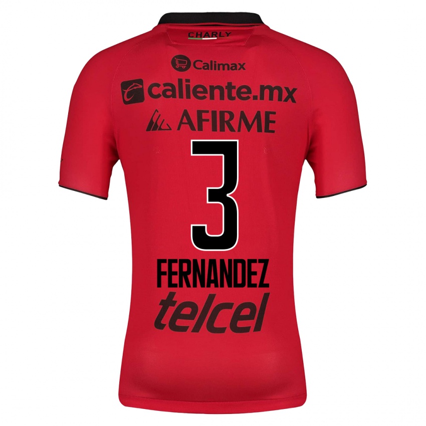 Kvinder Rafael Fernández #3 Rød Hjemmebane Spillertrøjer 2023/24 Trøje T-Shirt