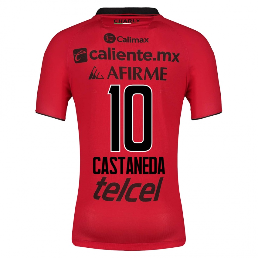 Kvinder Kevin Castañeda #10 Rød Hjemmebane Spillertrøjer 2023/24 Trøje T-Shirt