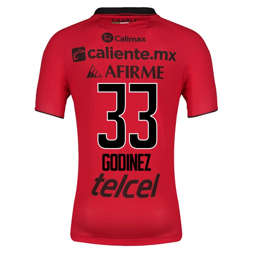 Kvinder Rodrigo Godínez #33 Rød Hjemmebane Spillertrøjer 2023/24 Trøje T-Shirt