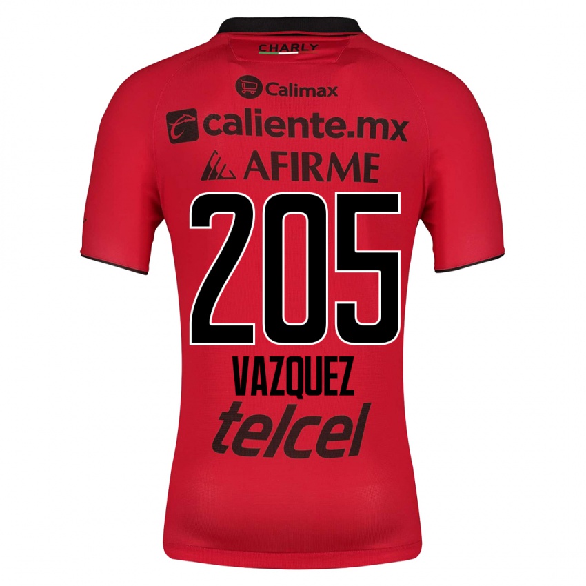 Kvinder Aldair Vázquez #205 Rød Hjemmebane Spillertrøjer 2023/24 Trøje T-Shirt