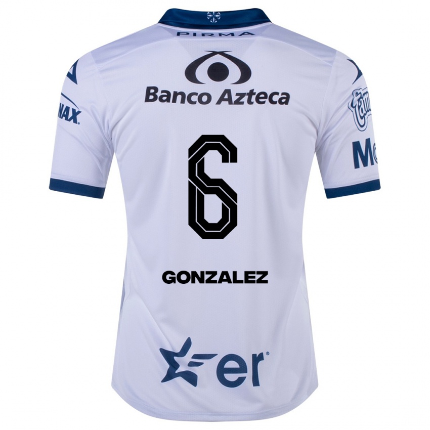 Kvinder Pablo González #6 Hvid Hjemmebane Spillertrøjer 2023/24 Trøje T-Shirt