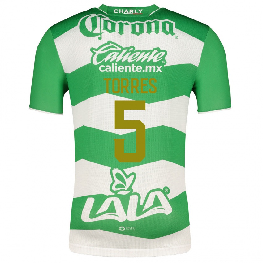 Kvinder Felix Torres #5 Grøn Hjemmebane Spillertrøjer 2023/24 Trøje T-Shirt