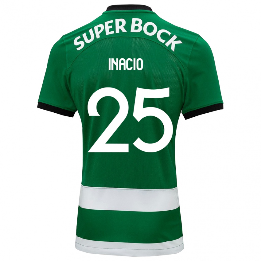 Kvinder Goncalo Inacio #25 Grøn Hjemmebane Spillertrøjer 2023/24 Trøje T-Shirt