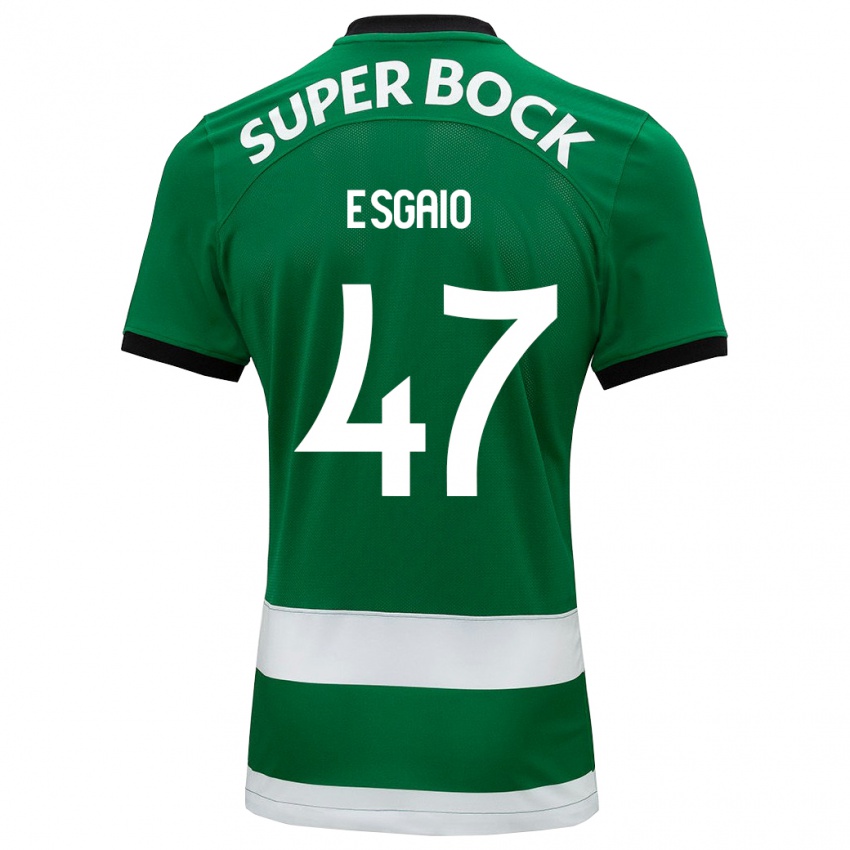 Kvinder Ricardo Esgaio #47 Grøn Hjemmebane Spillertrøjer 2023/24 Trøje T-Shirt