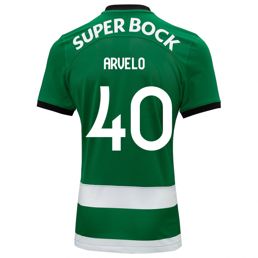 Kvinder Adam Arvelo #40 Grøn Hjemmebane Spillertrøjer 2023/24 Trøje T-Shirt