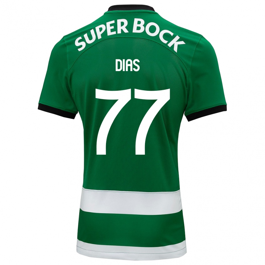 Kvinder Lucas Dias #77 Grøn Hjemmebane Spillertrøjer 2023/24 Trøje T-Shirt