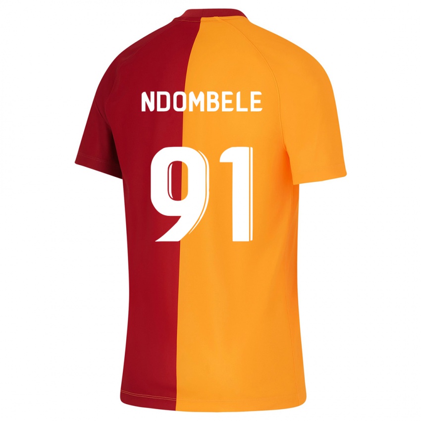 Kvinder Tanguy Ndombele #91 Appelsin Hjemmebane Spillertrøjer 2023/24 Trøje T-Shirt