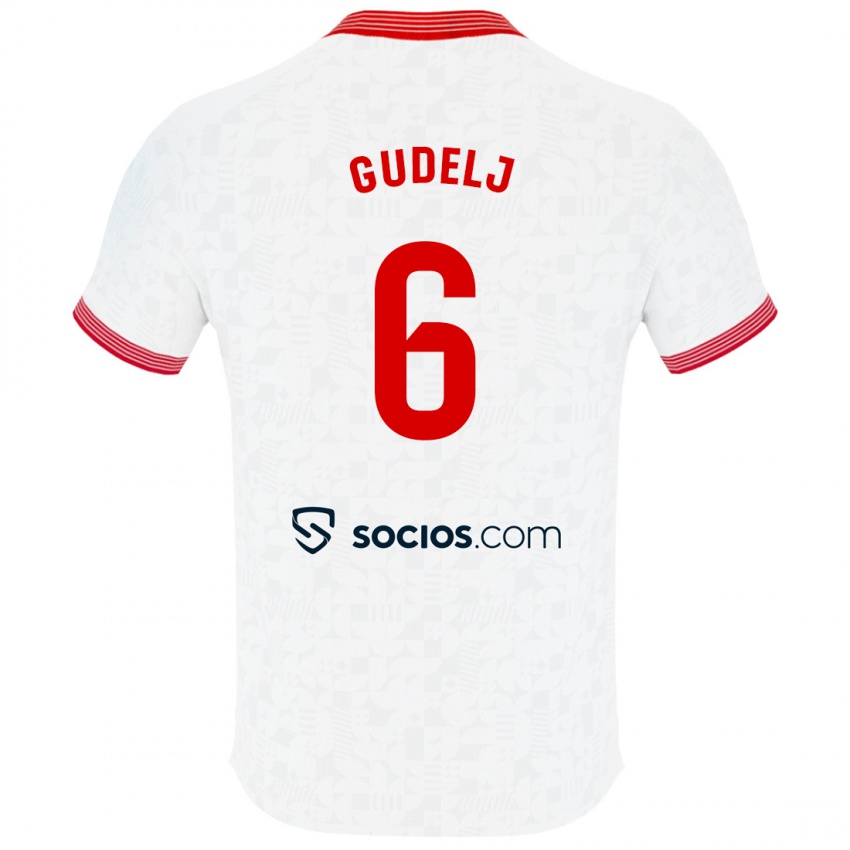 Kvinder Nemanja Gudelj #6 Hvid Hjemmebane Spillertrøjer 2023/24 Trøje T-Shirt