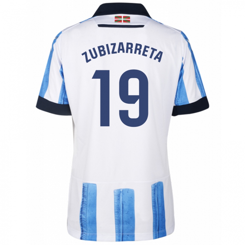 Kvinder Pablo Zubizarreta #19 Blå Hvid Hjemmebane Spillertrøjer 2023/24 Trøje T-Shirt