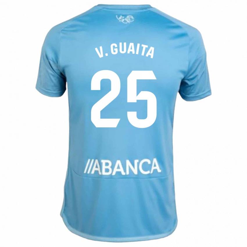 Kvinder Vicente Guaita #25 Blå Hjemmebane Spillertrøjer 2023/24 Trøje T-Shirt