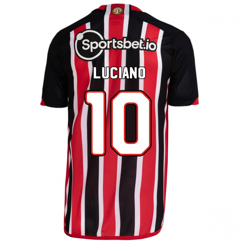 Kvinder Luciano #10 Blå Rød Udebane Spillertrøjer 2023/24 Trøje T-Shirt