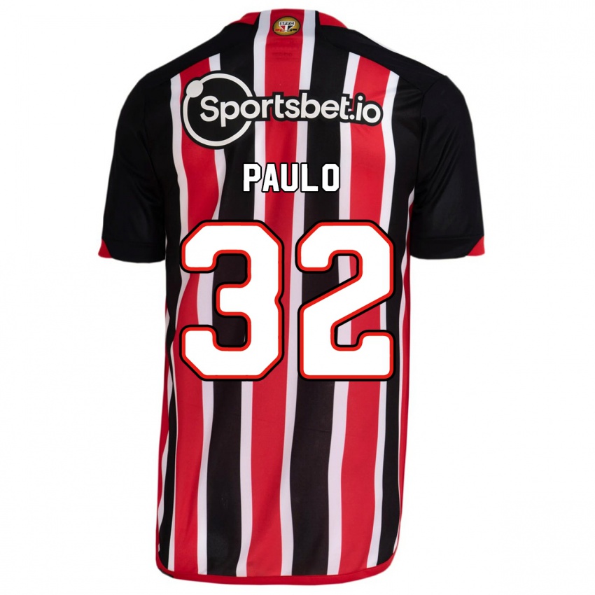 Kvinder Marcos Paulo #32 Blå Rød Udebane Spillertrøjer 2023/24 Trøje T-Shirt