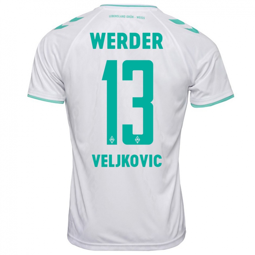 Kvinder Milos Veljkovic #13 Hvid Udebane Spillertrøjer 2023/24 Trøje T-Shirt