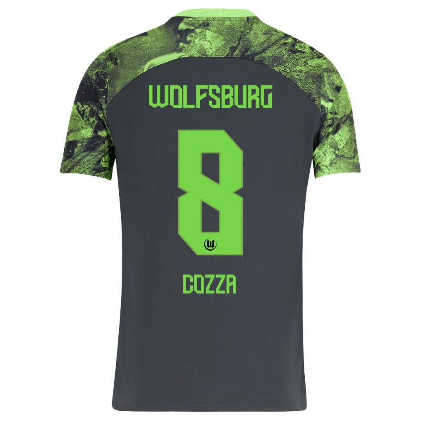 Kvinder Nicolas Cozza #8 Mørkegrå Udebane Spillertrøjer 2023/24 Trøje T-Shirt
