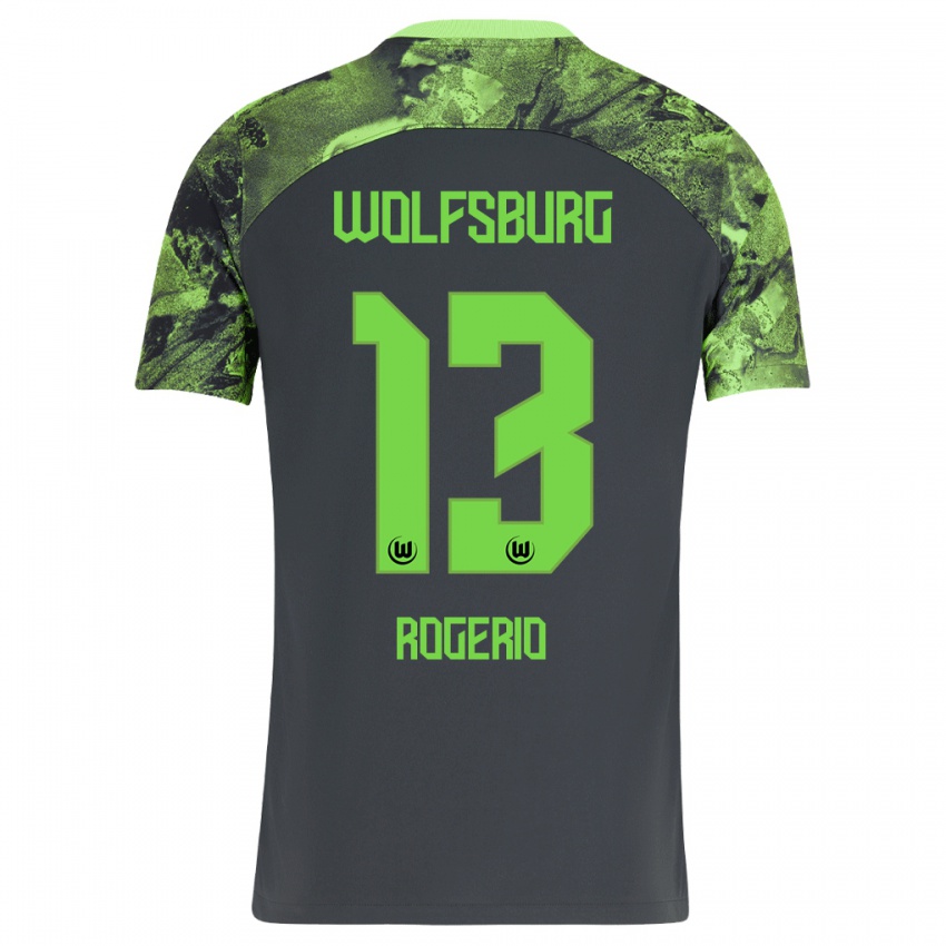 Kvinder Rogerio #13 Mørkegrå Udebane Spillertrøjer 2023/24 Trøje T-Shirt