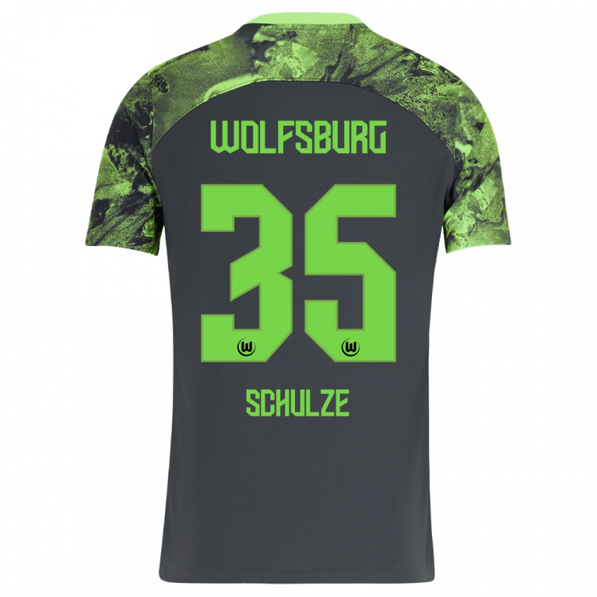 Kvinder Philipp Schulze #35 Mørkegrå Udebane Spillertrøjer 2023/24 Trøje T-Shirt