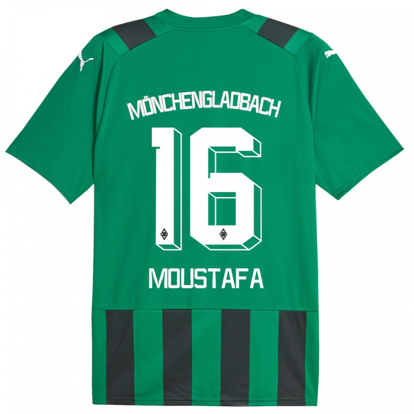 Kvinder Moustafa Ashraf Moustafa #16 Sort Grøn Udebane Spillertrøjer 2023/24 Trøje T-Shirt