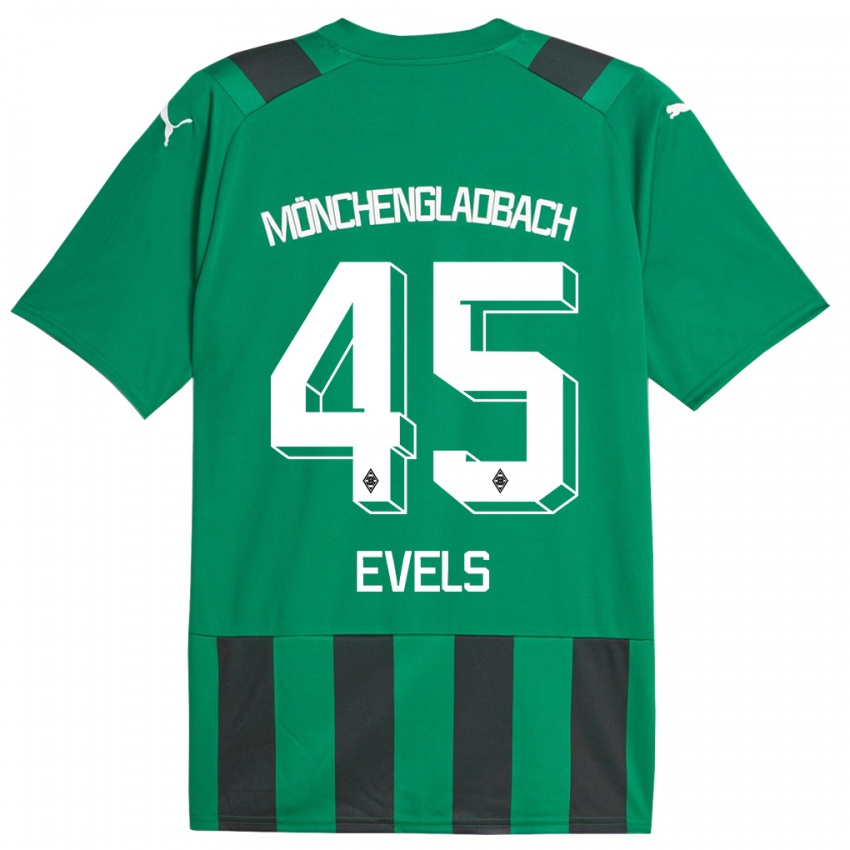 Kvinder Emily Evels #45 Sort Grøn Udebane Spillertrøjer 2023/24 Trøje T-Shirt