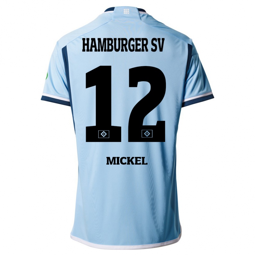 Kvinder Tom Mickel #12 Blå Udebane Spillertrøjer 2023/24 Trøje T-Shirt