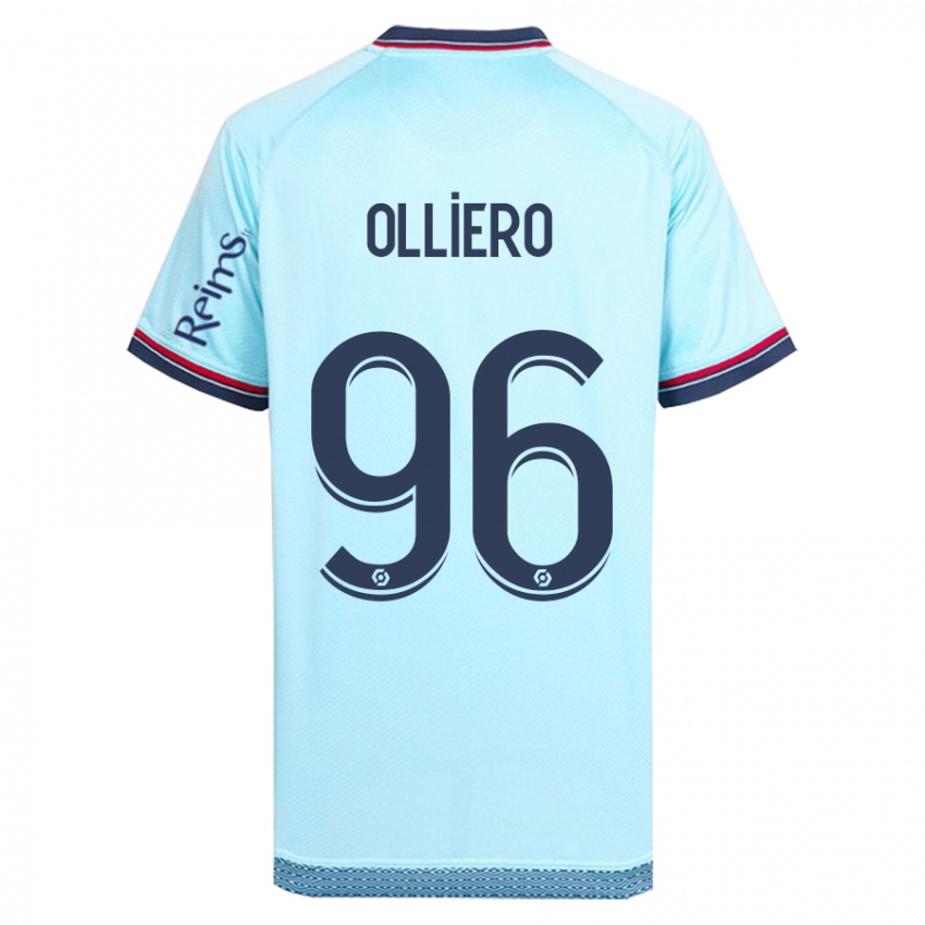 Kvinder Alexandre Olliero #96 Himmelblå Udebane Spillertrøjer 2023/24 Trøje T-Shirt