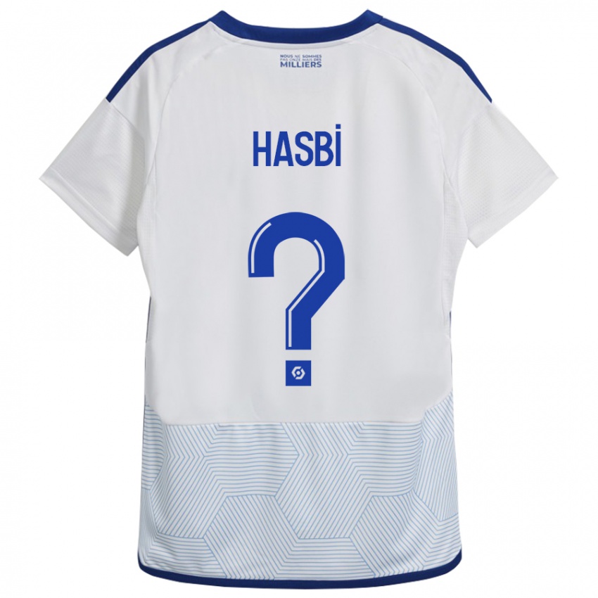 Kvinder Walid Hasbi #0 Hvid Udebane Spillertrøjer 2023/24 Trøje T-Shirt